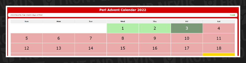 Perl Advent banner