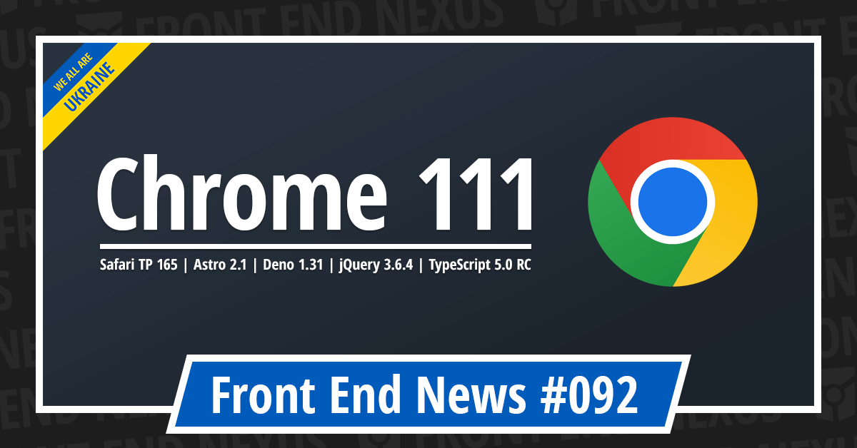 Banner for Front End News #092