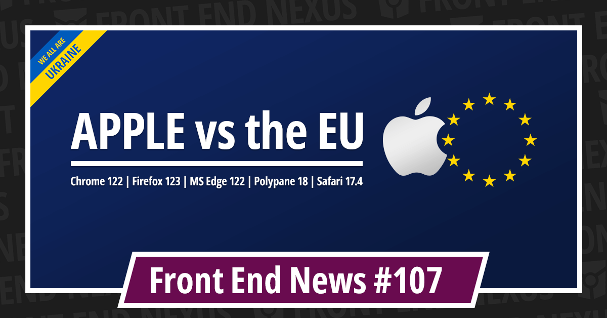 Banner for Front End News #107