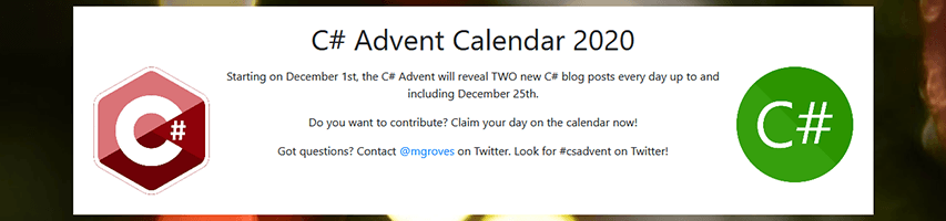 Banner for C Sharp Advent Calendar