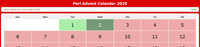 Banner for Perl Advent Calendar