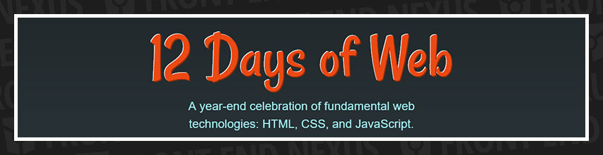 12 Days of Web banner