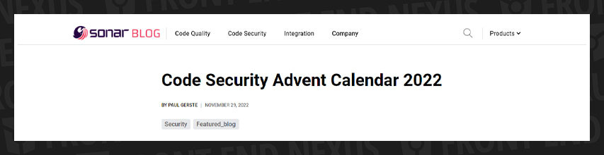 Code Security Advent banner