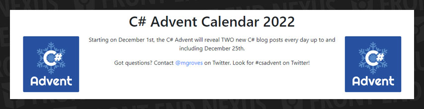 C Sharp Advent banner