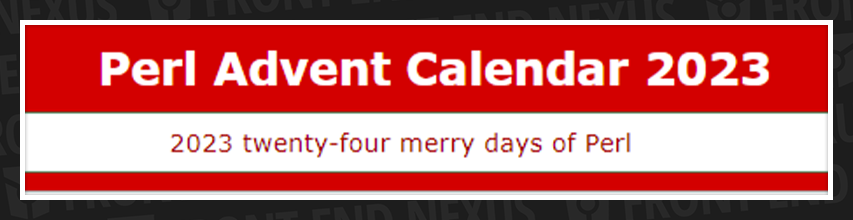 Perl Advent banner