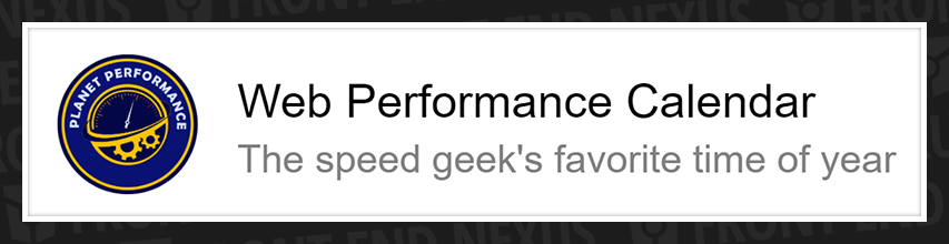 Web Performance Calendar banner