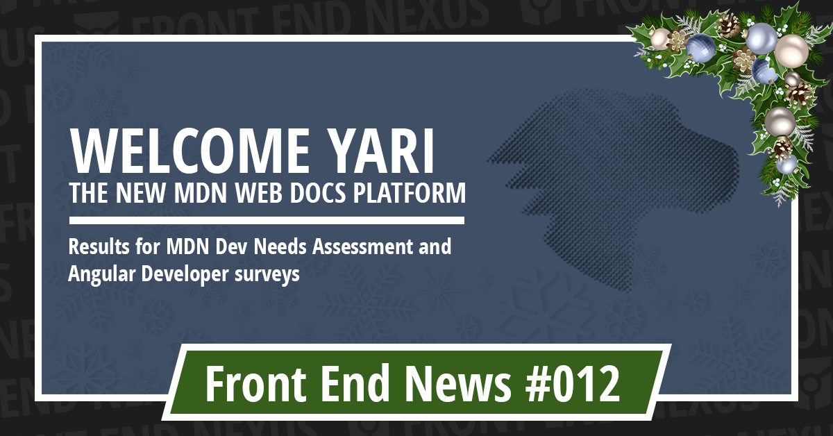 Banner for Front End News #012