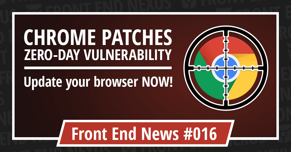 Banner for Front End News #016