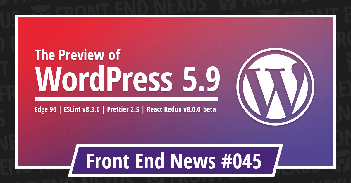 Banner for Front End News #045