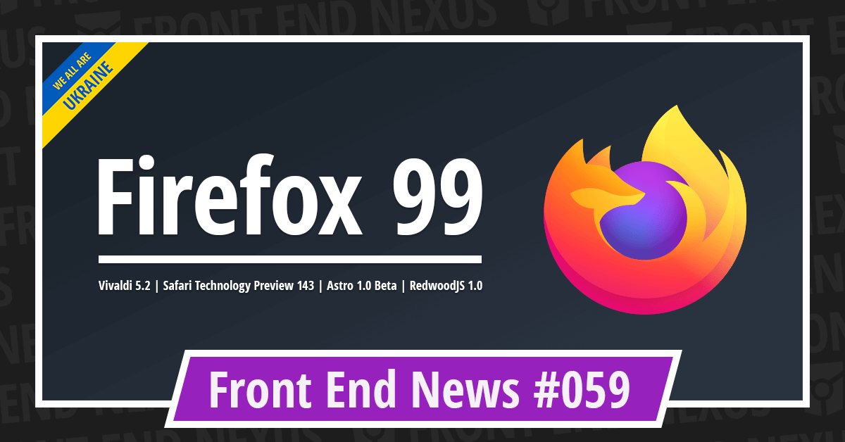 Banner for Front End News #059