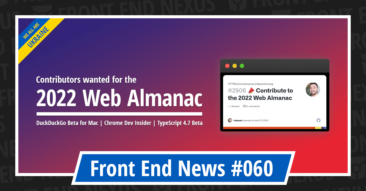 Banner for Front End News #060