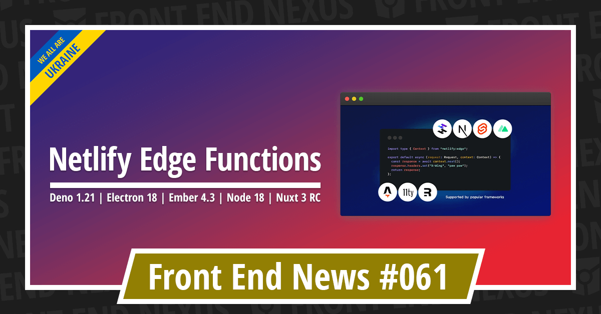 Banner for Front End News #061