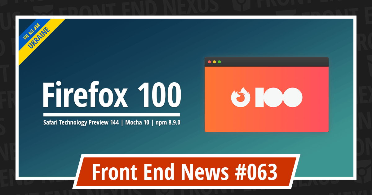Banner for Front End News #063