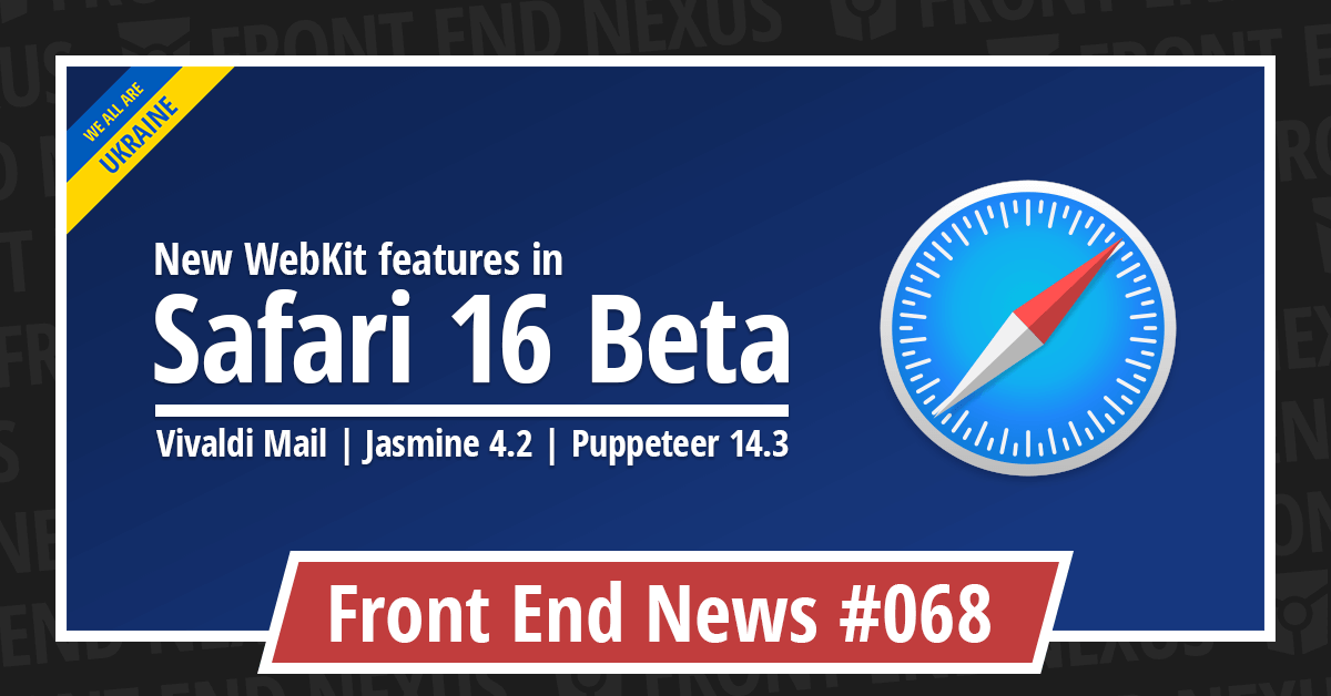 Banner for Front End News #068