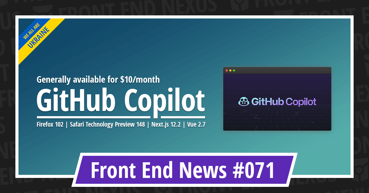 Banner for Front End News #071