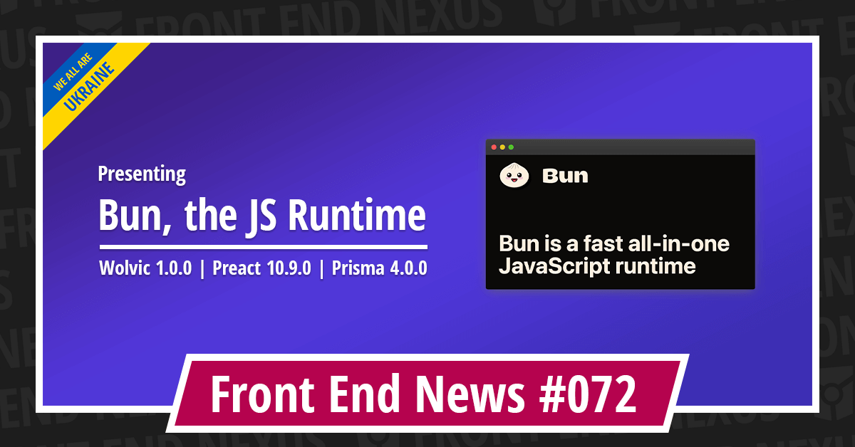 Banner for Front End News #072