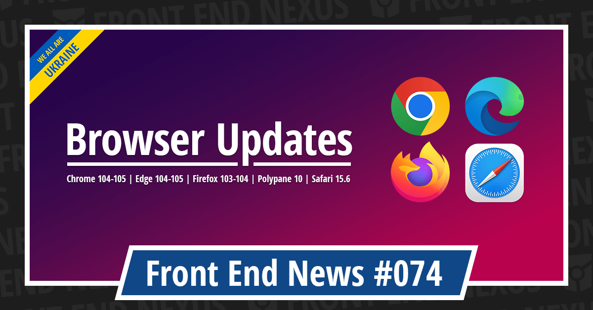 Banner for Front End News #074