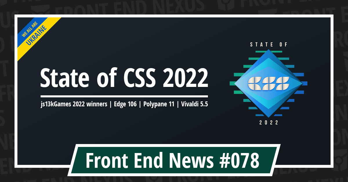 Banner for Front End News #078