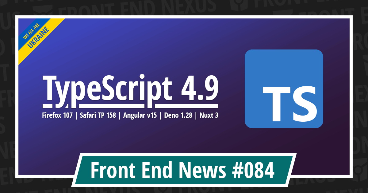 Banner for Front End News #084