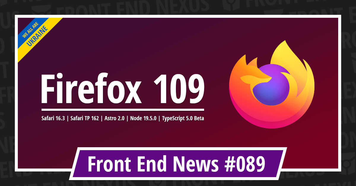 Banner for Front End News #089