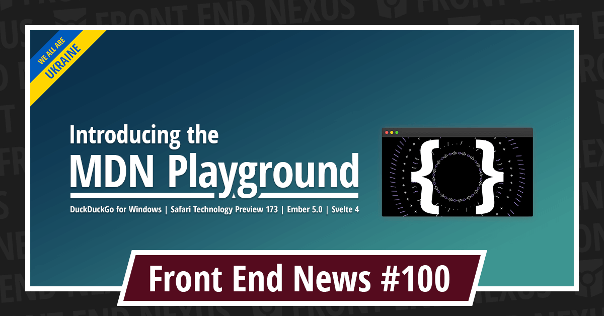 Banner for Front End News #100