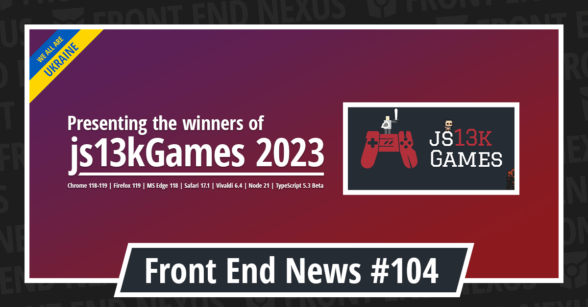 Banner for Front End News #104