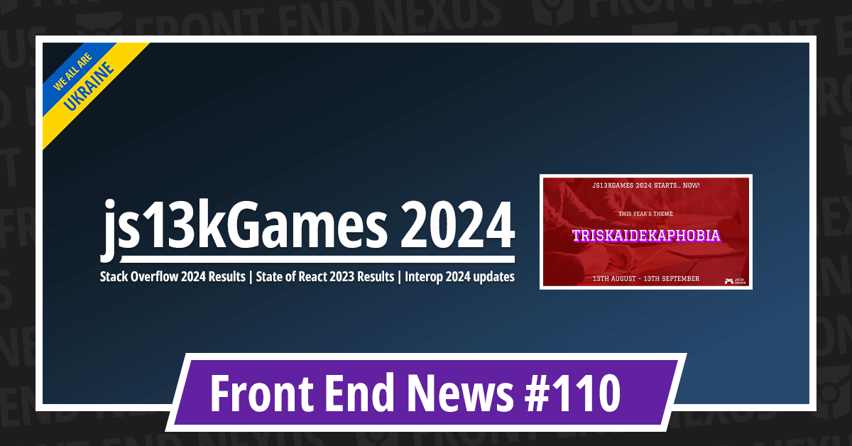 Banner for Front End News #110