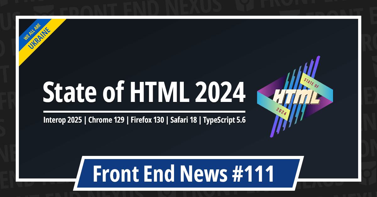 Banner for Front End News #111