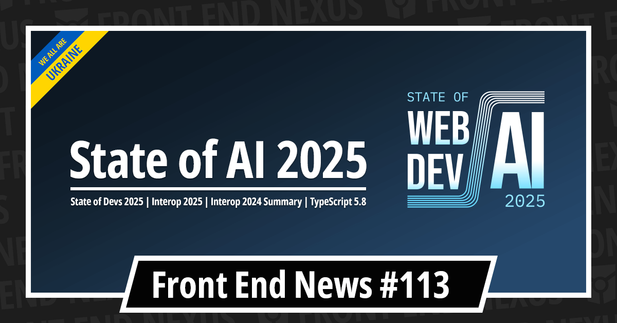 Banner for Front End News #113