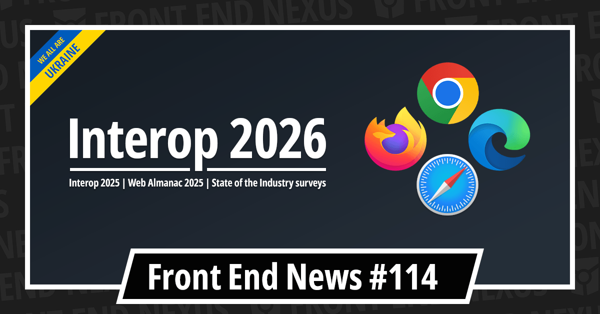 Banner for Front End News #114