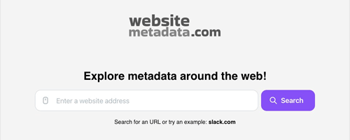 Cover for Website Metadata