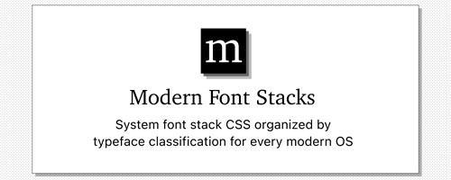 Cover for Modern Font Stacks