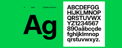 Cover for The Inter typeface family